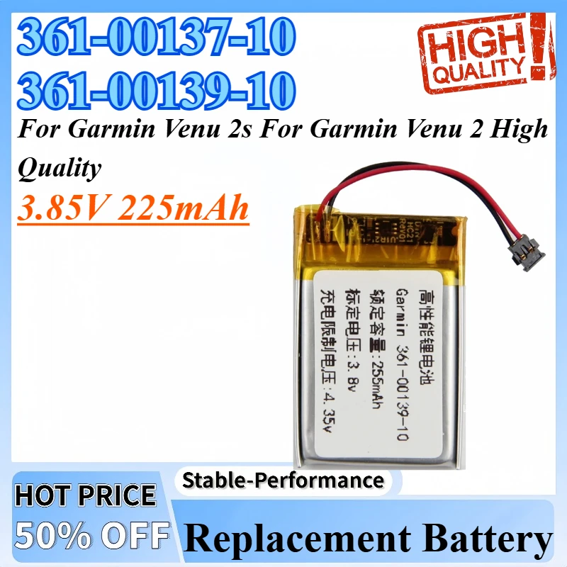 

3.85V 225mAh Replacement Lithium Battery 361-00137-10 361-00139-10 For Garmin Venu 2s For Garmin Venu 2 High Quality