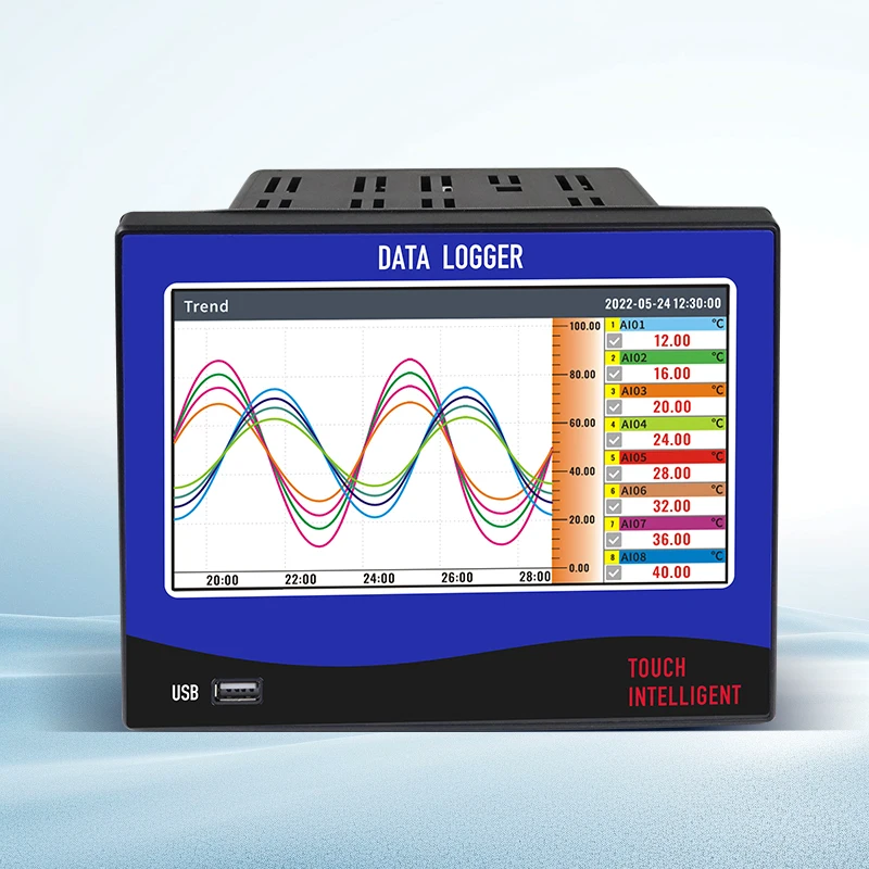 Hot Sale Multi Channel Paperless Recorder GT72R Model Thermocouple RTD Voltage Current Signal Modbus RTU TCP Communication OEM