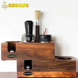 Coffee Tamping Station Portafilter Holder Walnut Wooden Base 51MM 54MM 58MM For Delonghi Breville Espresso Accessories Barista
