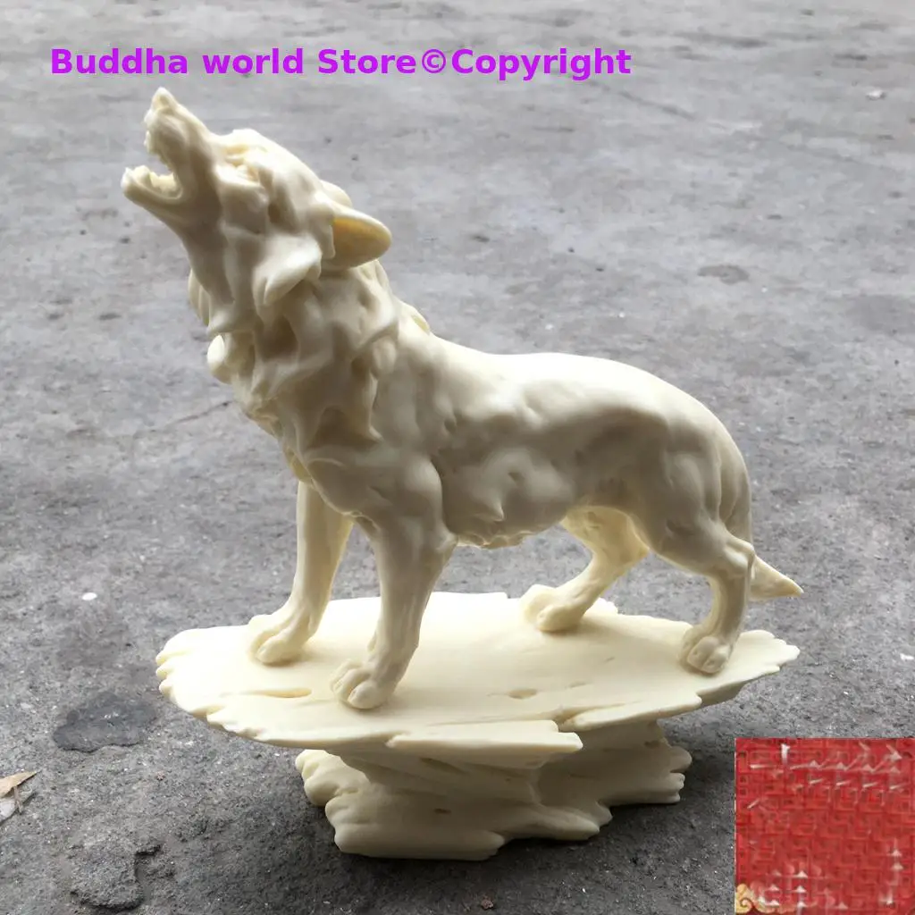 

GOOD Sculpture HOME OFFICE Company SHOP CAR TOP cool art wolf carving Ornament statue
