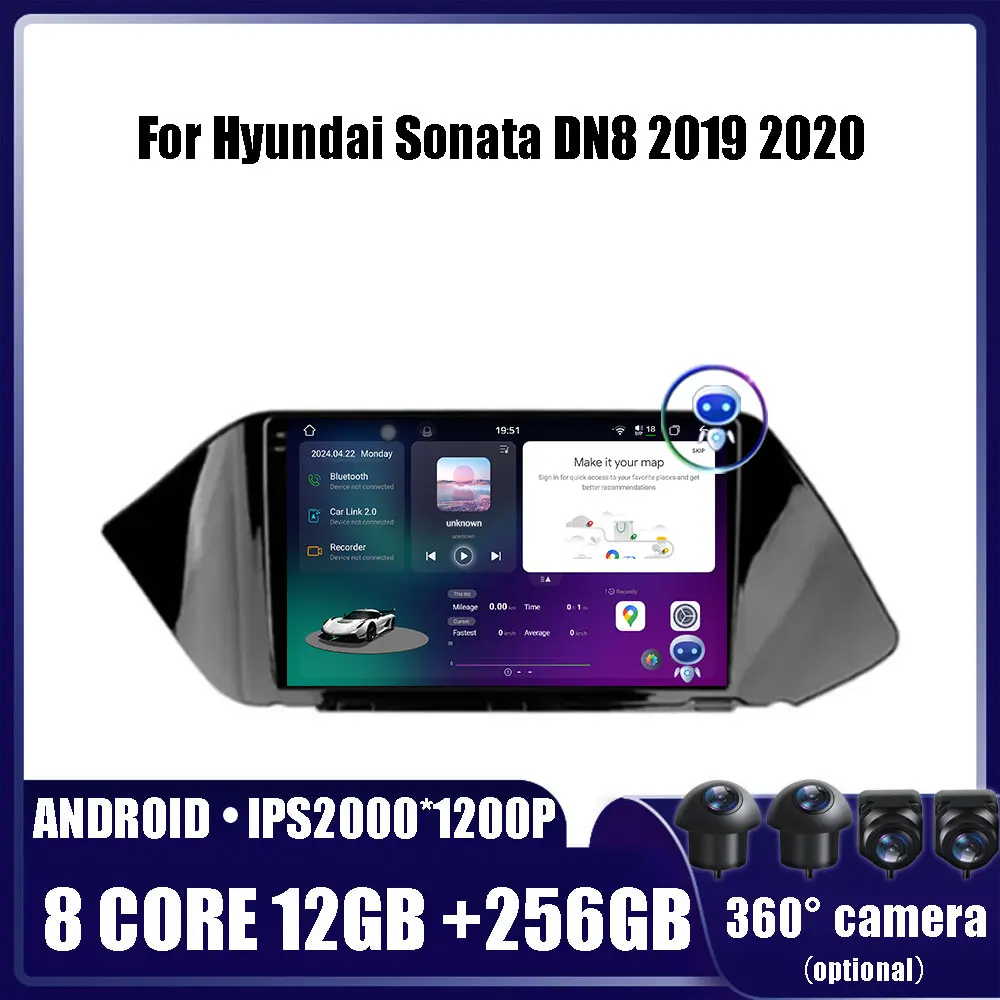 

For Hyundai Sonata DN8 2019 2020 Car Android OS Radio Stereo Multimedia Navigation Video Player GPS Wireless Carplay DSP 5G