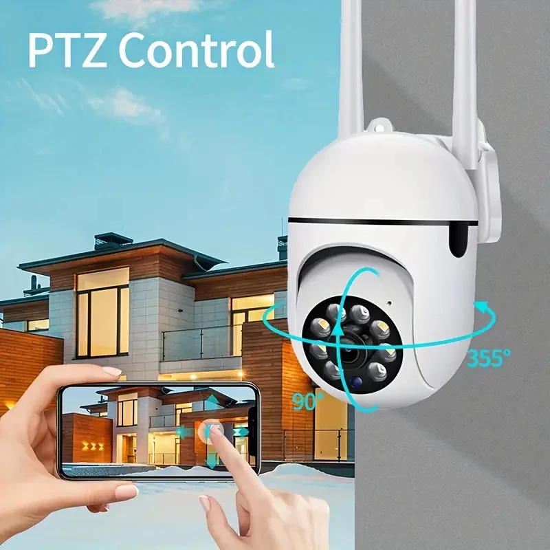 1080P HD Outdoor Security Camera App Control Motion Detection Color Night Vision 2.4GHz WiFi Wireless Monitoring for Home Safety