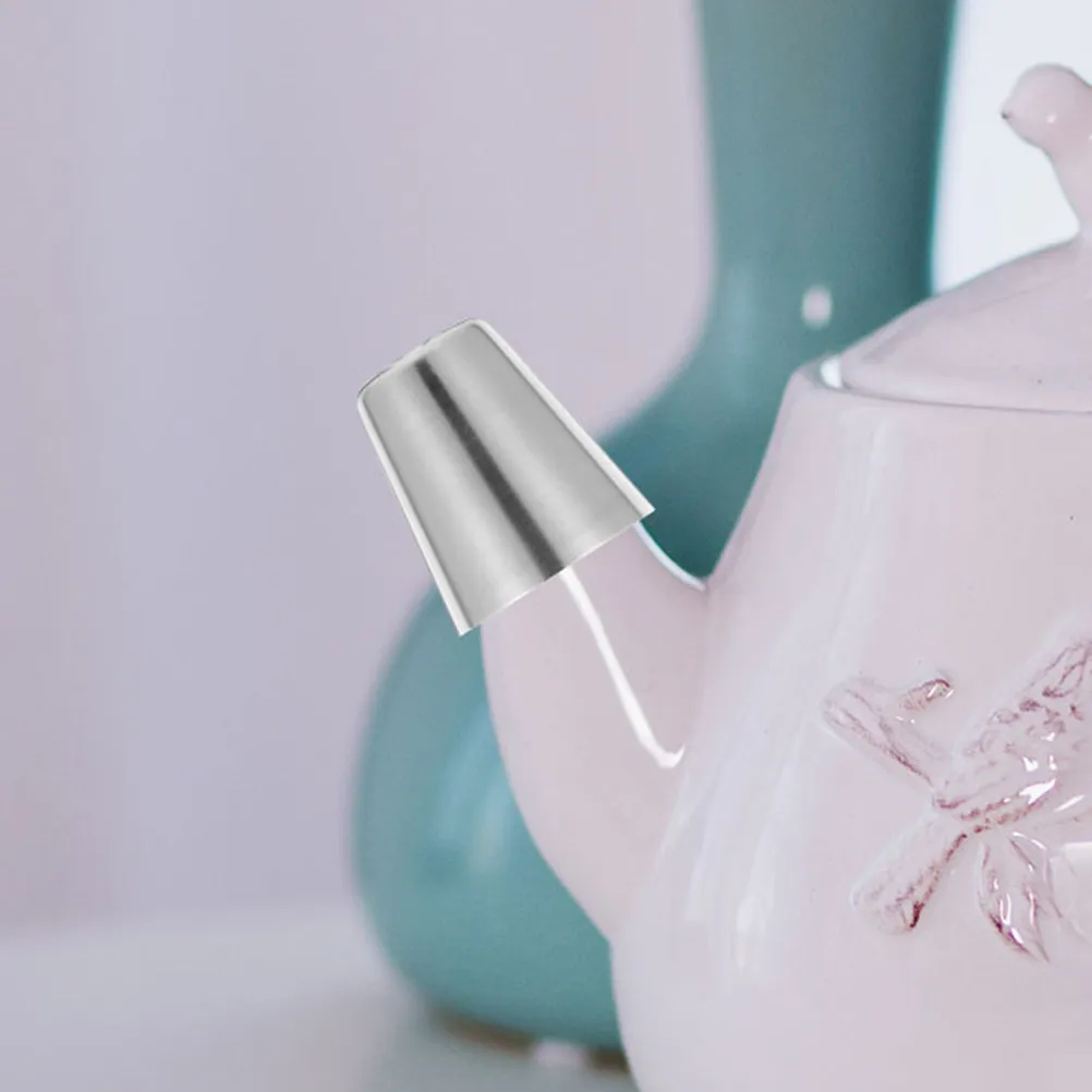 6Pcs Tea Kettle Spout Covers Stainless Steel Multi-Use Dust Covers Replacement Caps for Teapot Spout Protective Caps