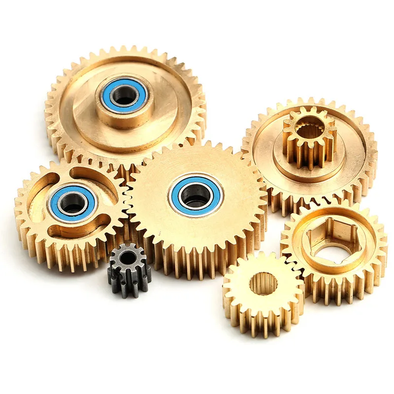 Jeu d'engrenages de boîte de vitesses en laiton, 7 pièces, pour camion Tamiya RC 1/14 SCANIA 770S R620 VOLVO 3363 1851 MAN Car
