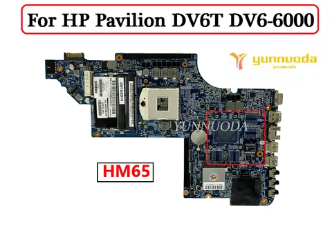 Carte mère originale pour ordinateur portable HP Pavilion DV6T DV6-6000, HM65 DDR3, 100% testée, livraison gratuite