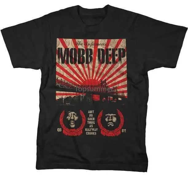 

Mobb Deep Halfway Crooks T Shirt M-L-Xl Brand New Hip Hop T Shirt 100% Cotton Men Women T Shirt Tees Custom