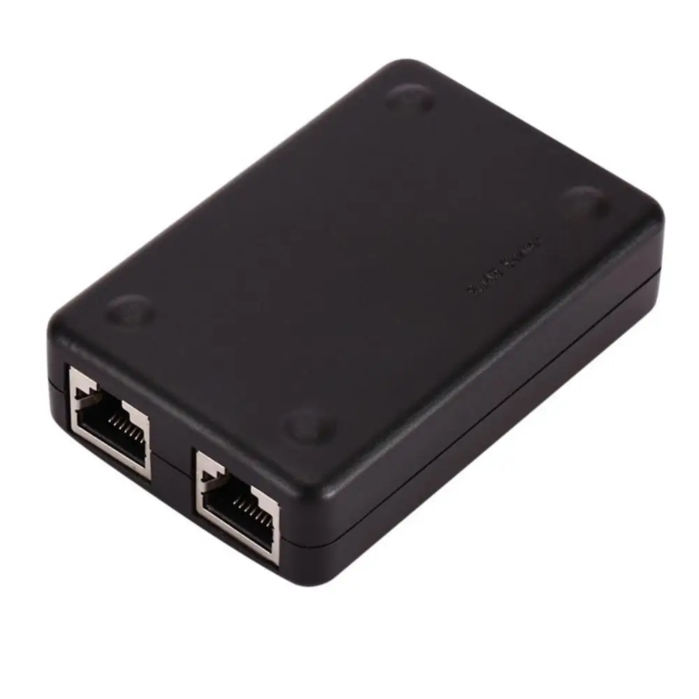 Przełącznik 2 Port RJ45 sieci Lan centrum komputera Ethernet internetu konwerter Adapter