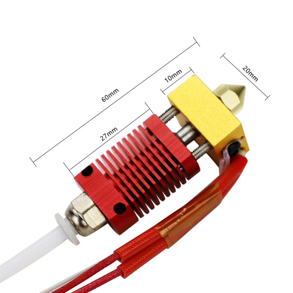 

9 шт. латунное сопло, пневматический разъем DIY 0,4 мм MK8, сопло экструдера, комплект горячего конца для 3D-принтера Creality Ender 3 Pro