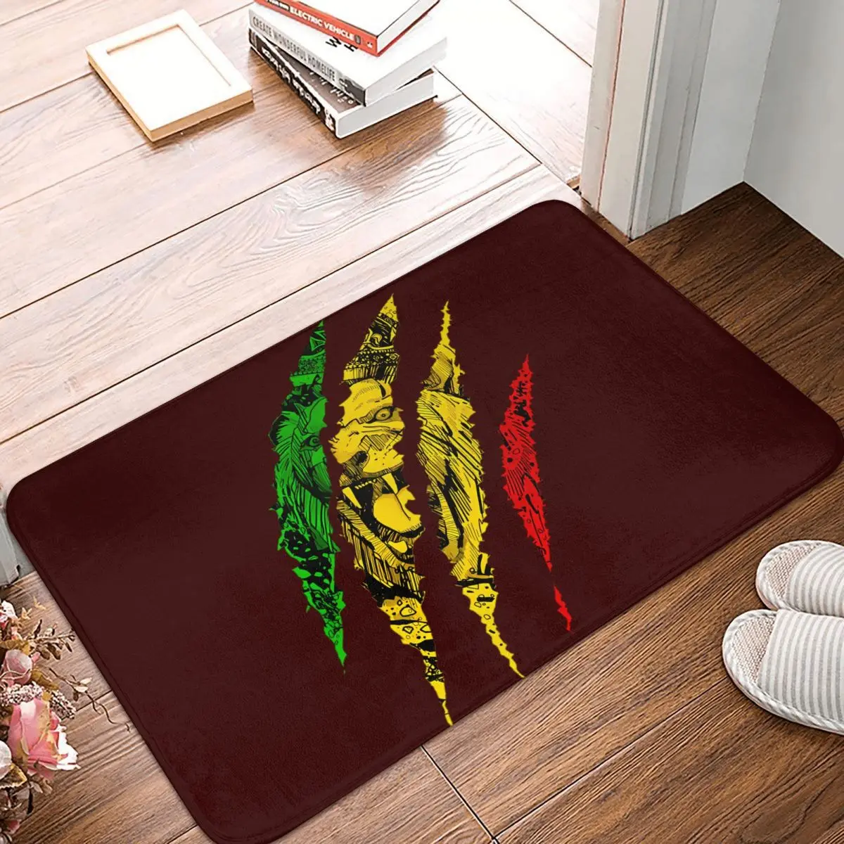 

Warrior Lion Of Judah King Rasta Reggae Jamaica Roots Racerback Doormat Kitchen Carpet Outdoor Rug Home Decoration