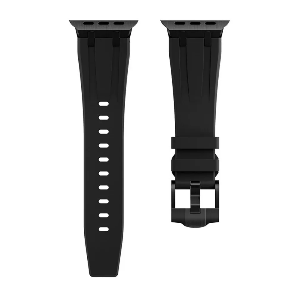 Liquid Fluororubber Strap For Apple Watch Band 45mm 44mm 42mm 49mm Modification Kit Bracelet Wristband Series Ultra 9 8 7 6 5 SE