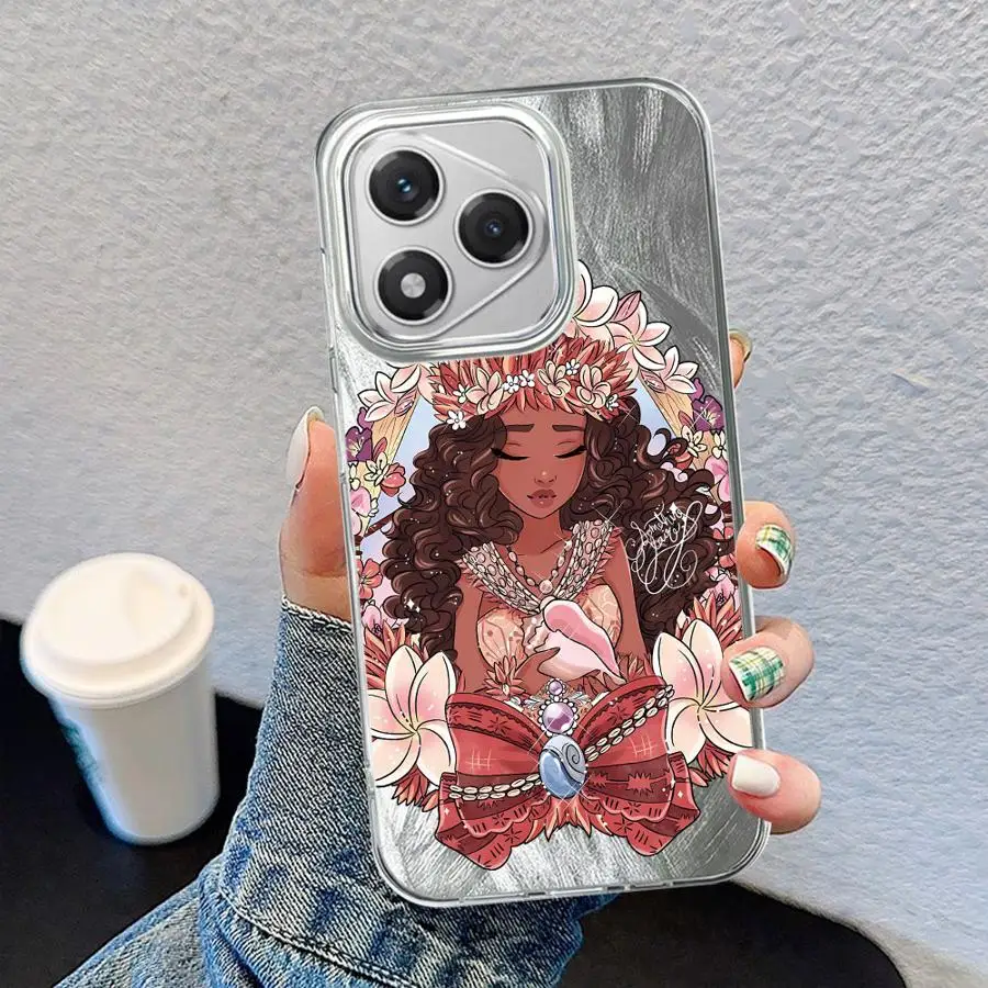 

Чехол для Honor X8c X7b X8b X9b X9c 200 400 Lite X8a X9a 200 Pro Black Soft Shell Flower Disney Princess