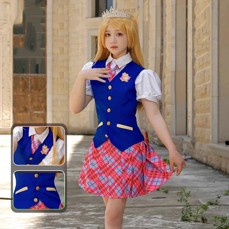 

Костюмы для косплея Барби из фильма, платье принцессы на Хэллоуин, школьная форма, топ, юбки, карнавальная вечеринка