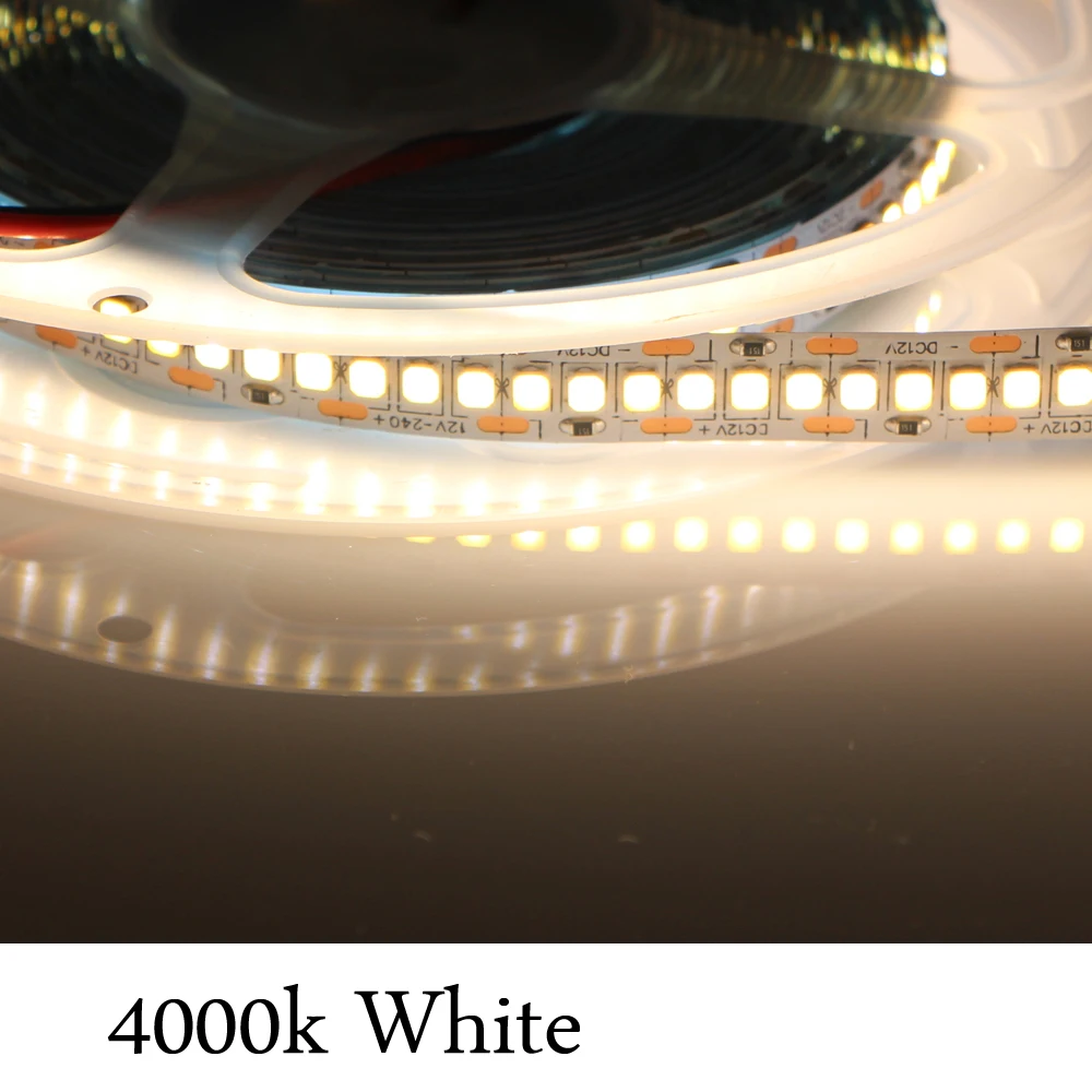 LED Strip lights 2835 SMD 240LEDs/m 12V Flexible Waterproof LED Rope Ribbon Tape Light Warm White/Orange for Decoration 1-5m