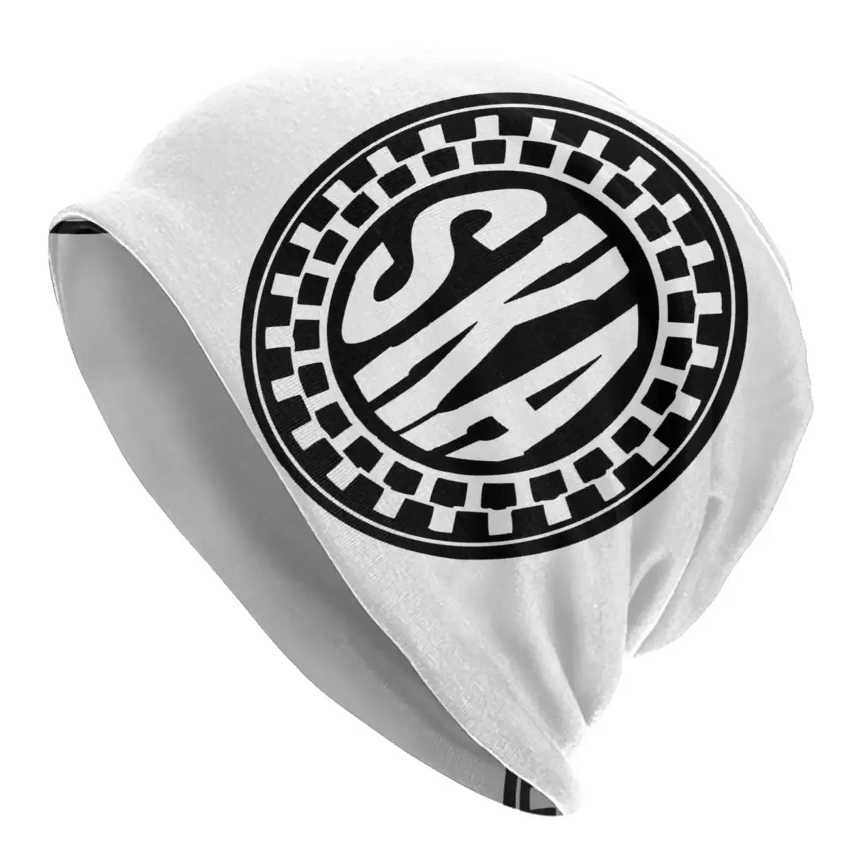 All Season Skullies Cap 2 Tone Music Ska Logo Merch Bonnet Hats Knitting Hats New Arrival Unisex Two-tone Ska-rock Revival Cap