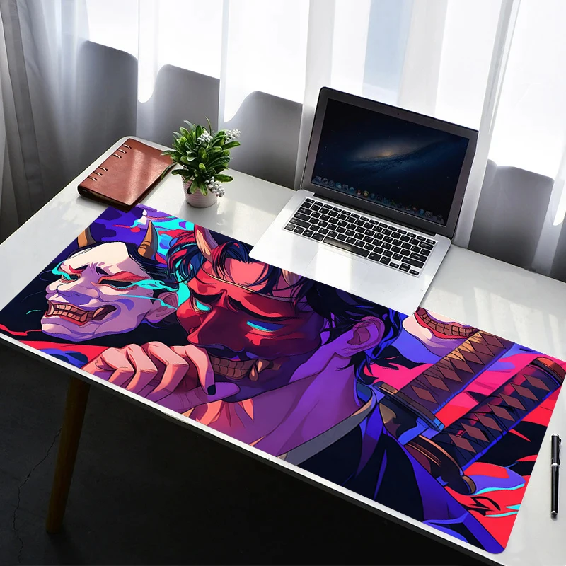 Mouse Pad PC Non Slip HD Rubber Mousepad Laptop Gamer Cabinet Keyboard Pad Office Computer Gaming Devil Oni Mask Desk Mouse Mat