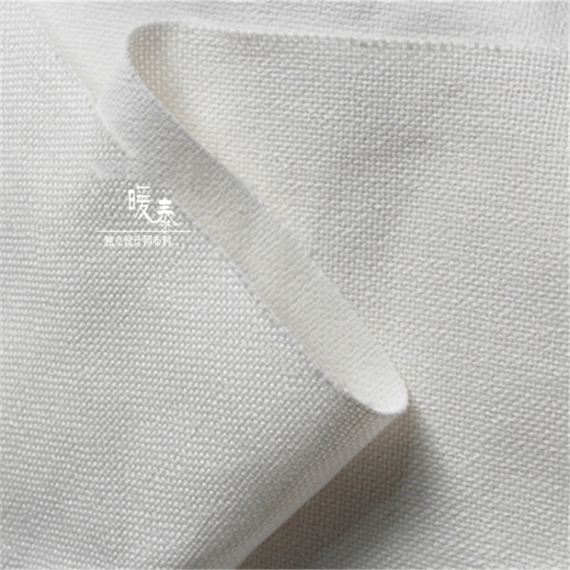 White Cotton Linen Fabric for DIY Sewing Background Decoration Tang Costume Ancient Style Design Creative Fabrics Cloth