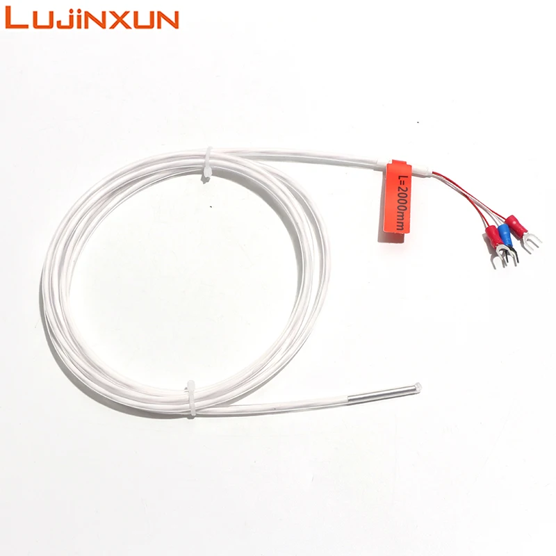 LUJINXUN Sensor de temperatura PT100 K/E tipo termopar, resistencia de platino, ácido resistente a la corrosión, funda de PTFE, 1 unidad