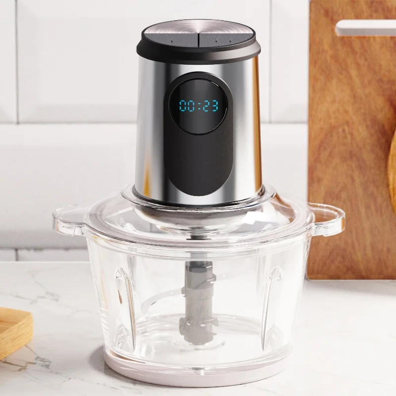 

New modelDigital food processor 3l multifunction food chopper with meat grinder stainless steel food chopper electric