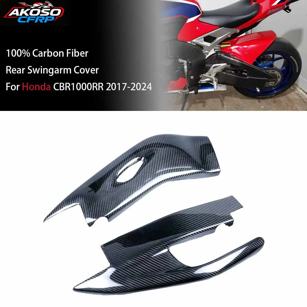 Motorcycle Fairing Kits For Honda CBR1000RR 2017-2024 100% Pure 3K Carbon Fiber Rear Swingarm Cover Protector Accessories
