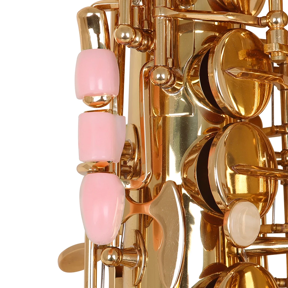 

6 Pcs Sax Side Key Pad Saxophone Risers Musical Instrument Palm Cushion Alto Pink Accessories
