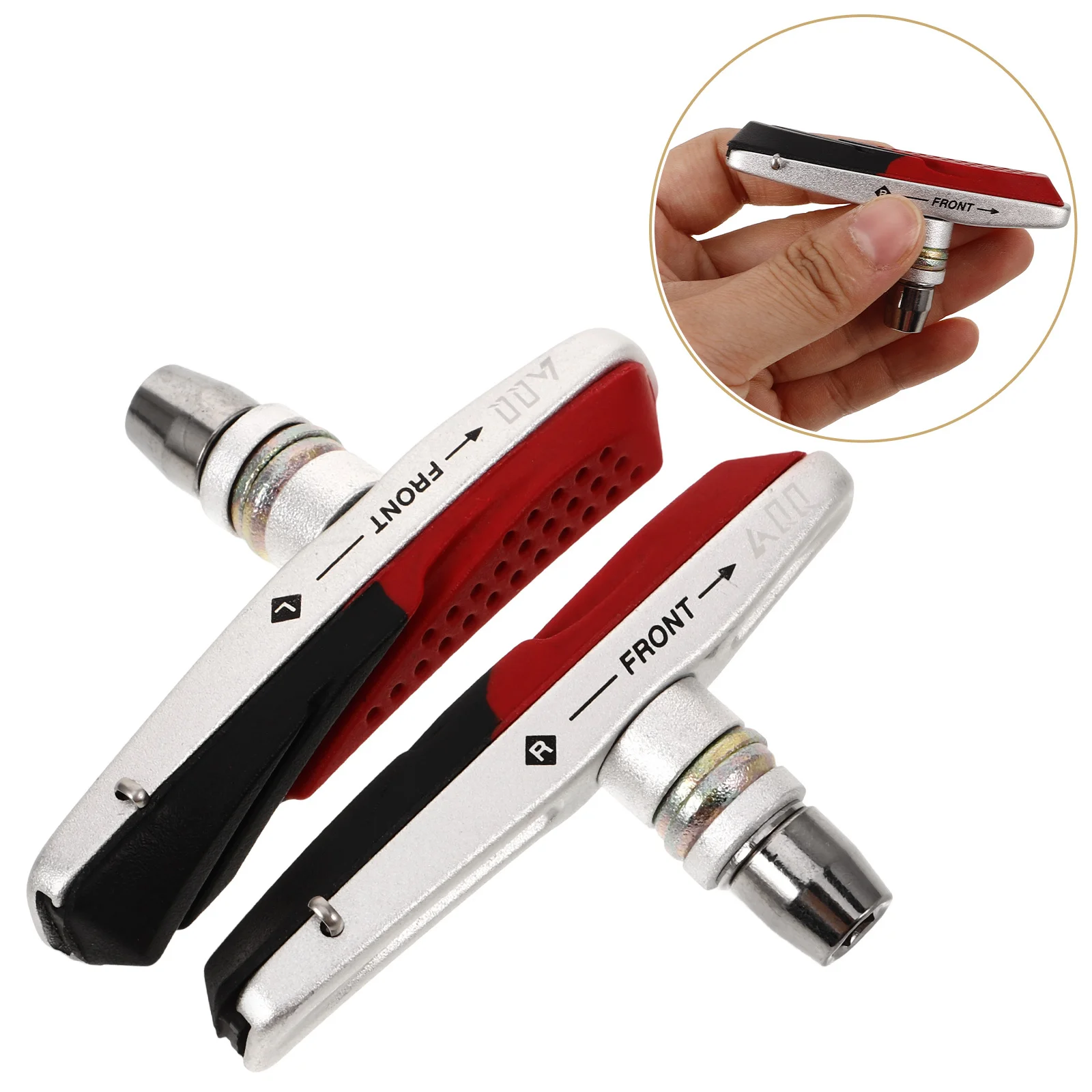 

1Pair Bicycle Brake Pad Replacement Road Mountain Electric Bikes Stable Braking Power Long Lasting Wear Resistance Easy Install