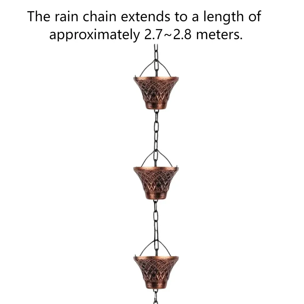 

Садовый дисплей, бронза, синий водосточная труба, переключатель, высокопроизводительная дождевая цепочка, декоративная дождевая цепочка, декоративный дизайн