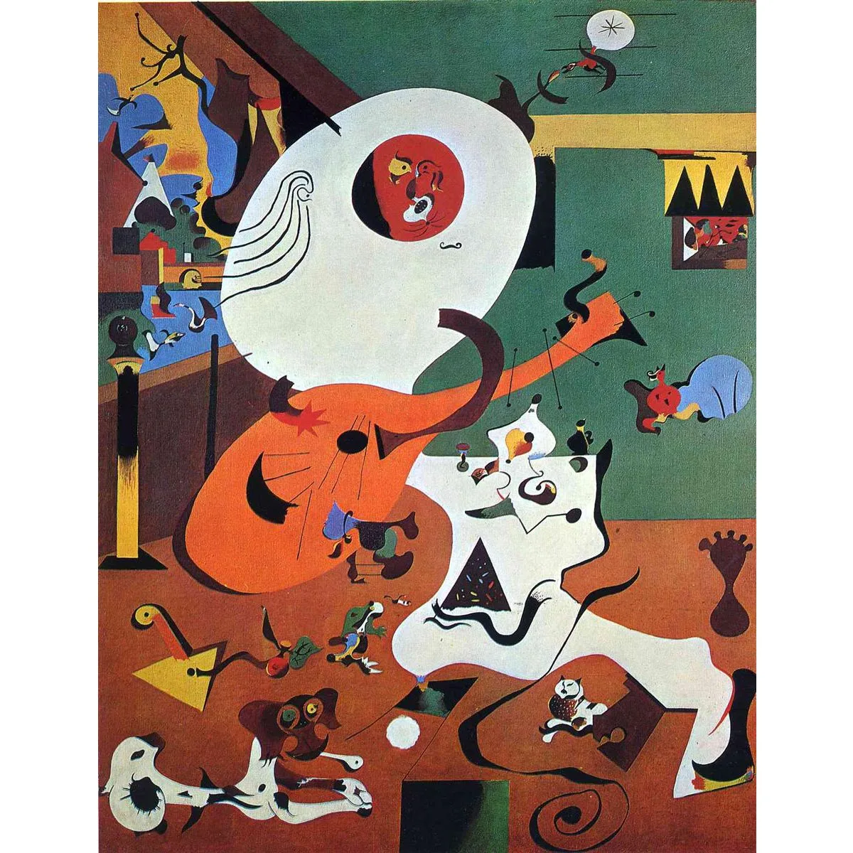 Dutch Interior by Joan Miro,Hand painted art painting on canvas,Abstract oil painting for bedroom,World famous painting replica