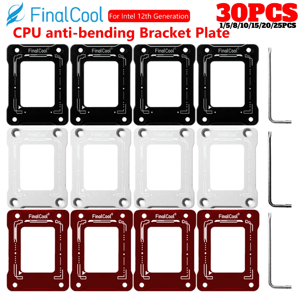 

1-30PCS FinalCool LGA1700-BCF Intel 12 Generation 1700 Buckle CPU Bending Correction Fixed Buckle CNC Aluminum Anti-Bending