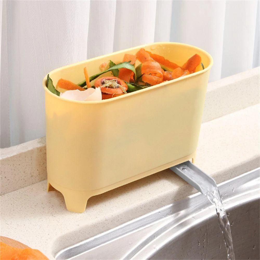 

Countertop Trash Can Mini Household Kitchen Waste Storage Box Cleaning Tools Pool Drain Basket Dry And Wet Separation Filter