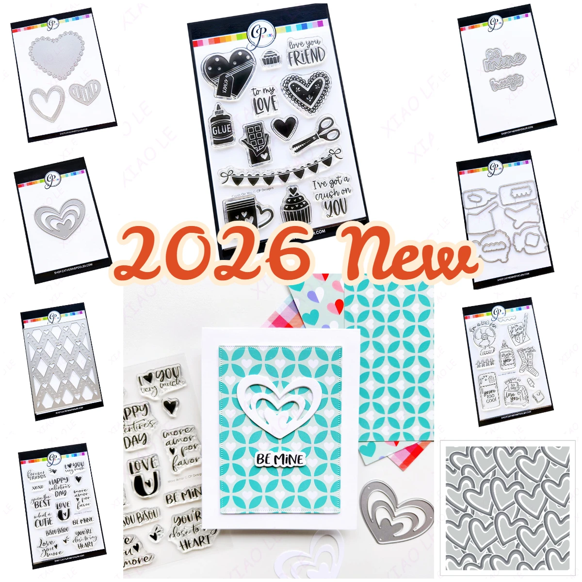 

Valentine's Day Hearts Sentiments Metal Cutting Dies Stamps Stencil Scrapbook Embossed Paper Card Album Craft Template Cut Die