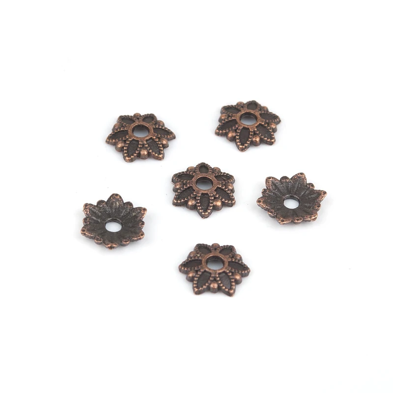 8Seasons Zinc Based Alloy Beads Caps Flower DIY Making Earrings Bracelets Jewelry Gifts Findings (Fits 8mm-12mm Beads),55-500PCs