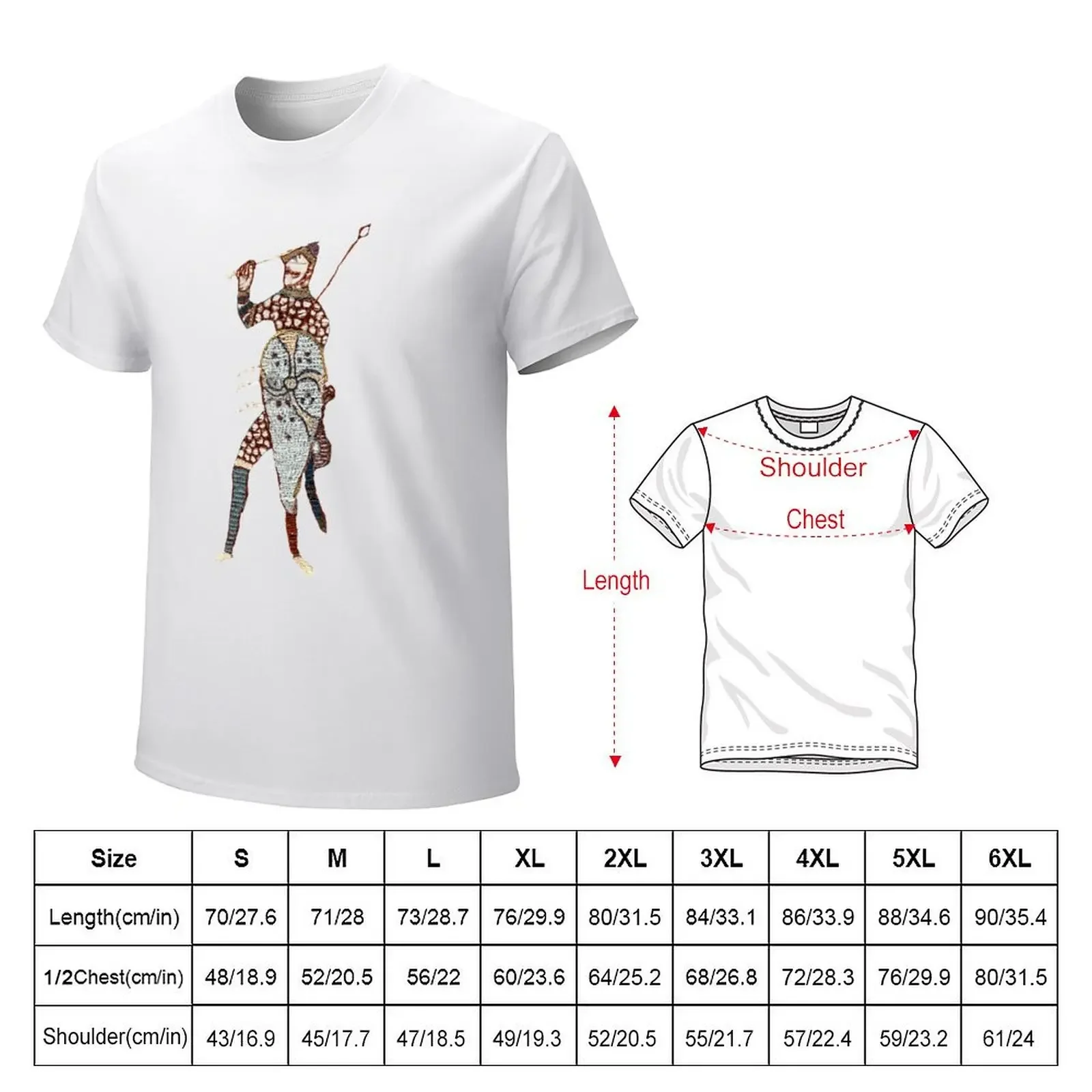 Tapestry Detail of King Harold T-Shirt basketball graphic tees korean fashion mens clothing