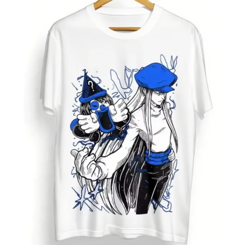 Trend Summer 2025 Cosplay Neutral Black and White Hunter X Hunter Kite T-Shirt Anime Manga HxH Black T-Shirt All Sizes Anime view 3