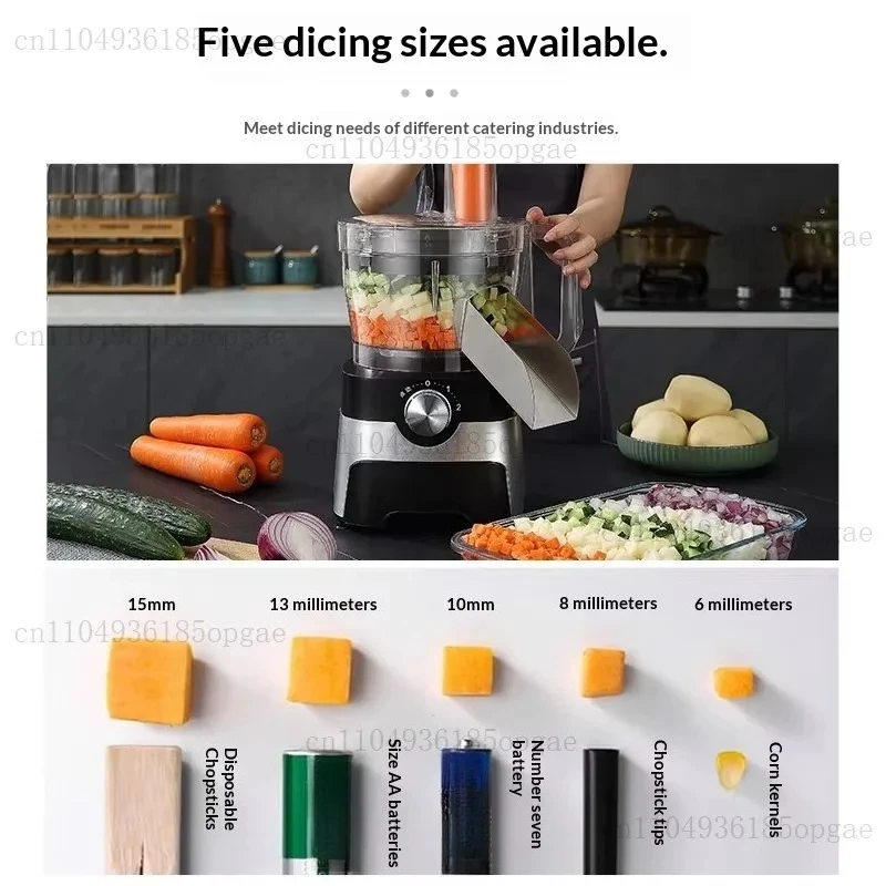 Commercial Electric Vegetable Cutter, Multi-functional Dicing Slicer, Slicer, Potato, Carrot, Radish Fruit Slicer, Slicer