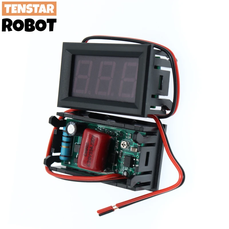 AC 70-500V 0.56" LED Digital Voltmeter Voltage Meter Volt Instrument Tool 2 Wires Red Green Blue Display 110V 220V DIY 0.56 Inch image 4