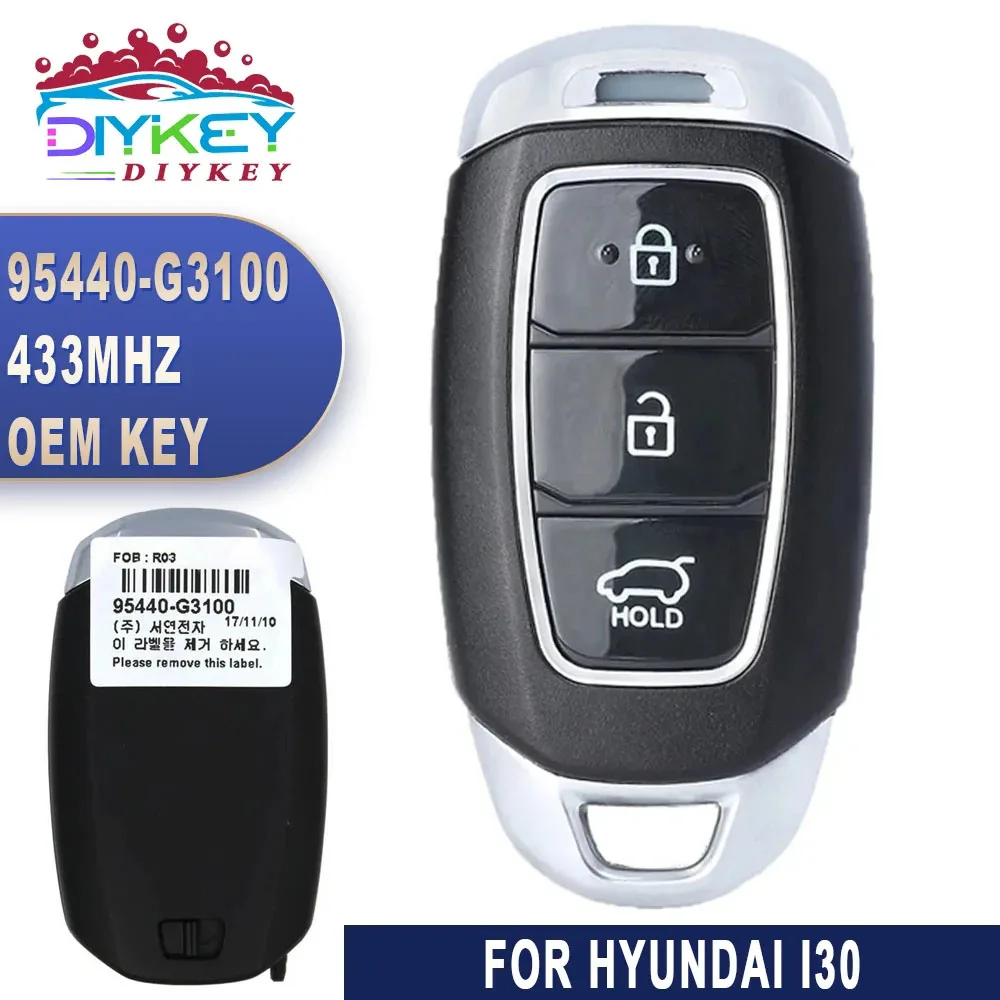 DIYKEY Original 95440-G3100 For Hyundai i30 2017 2018 - 2020 95440-G3000 For Hyundai Elantra GT 2018 2019 Smart Remote Key Fob