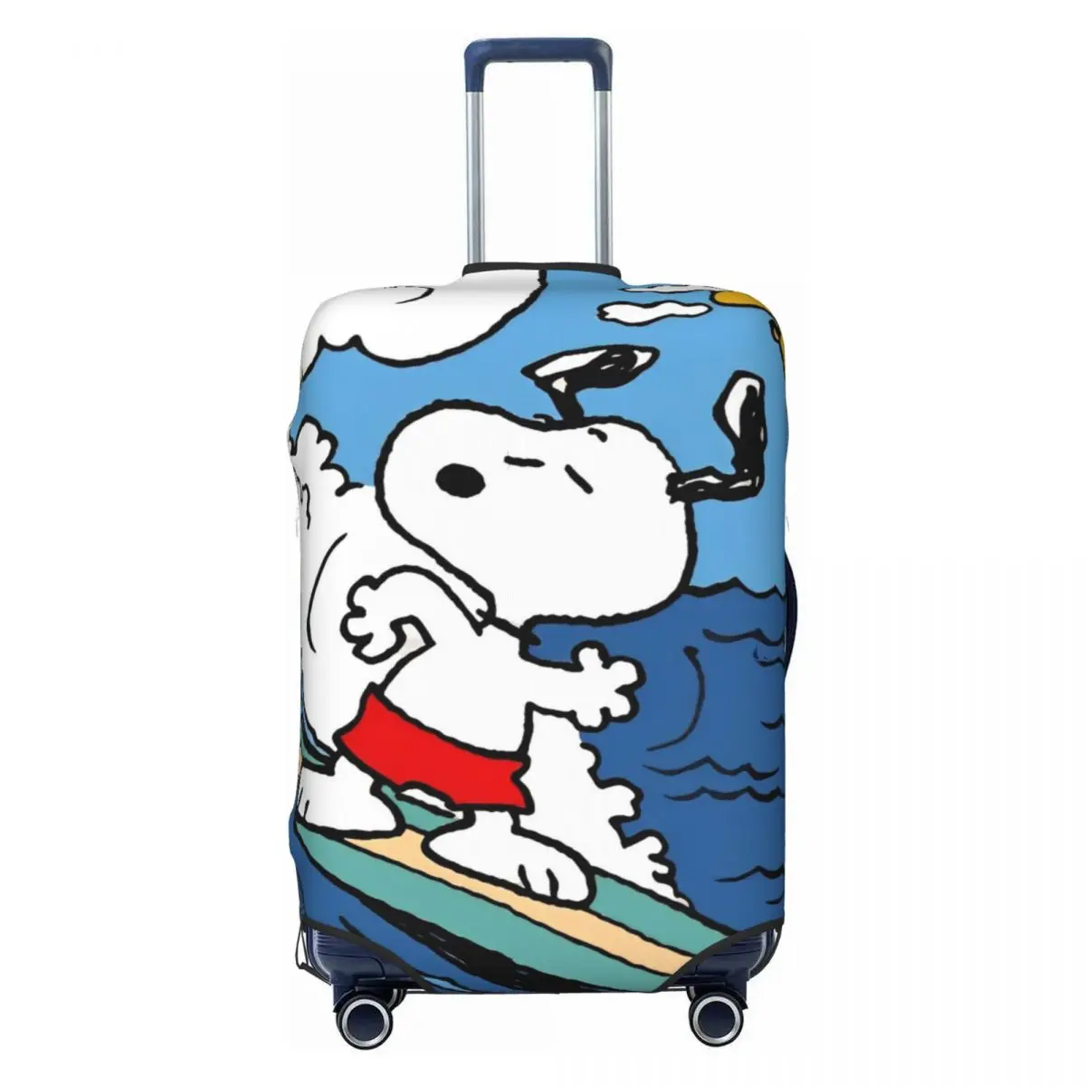 Snoopy Cartoon Peanuts Comic Travel Luggage Cover High Quality Suitcase Protector Washable Baggage Covers Fit 18-32 Inch Luggage