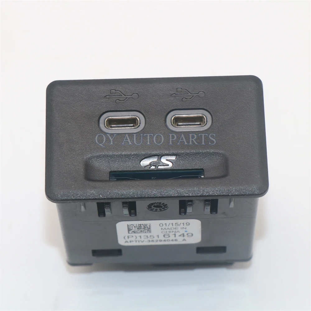 13516149   Cargador de consola central, puerto de tarjeta SD USB dual para Chevrolet Cadillac Buick GMC