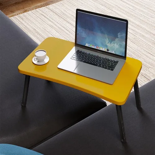 İntergo Colorful Laptop Stand Foldable Bed Seat Mounted Breakfast Stand Yellow