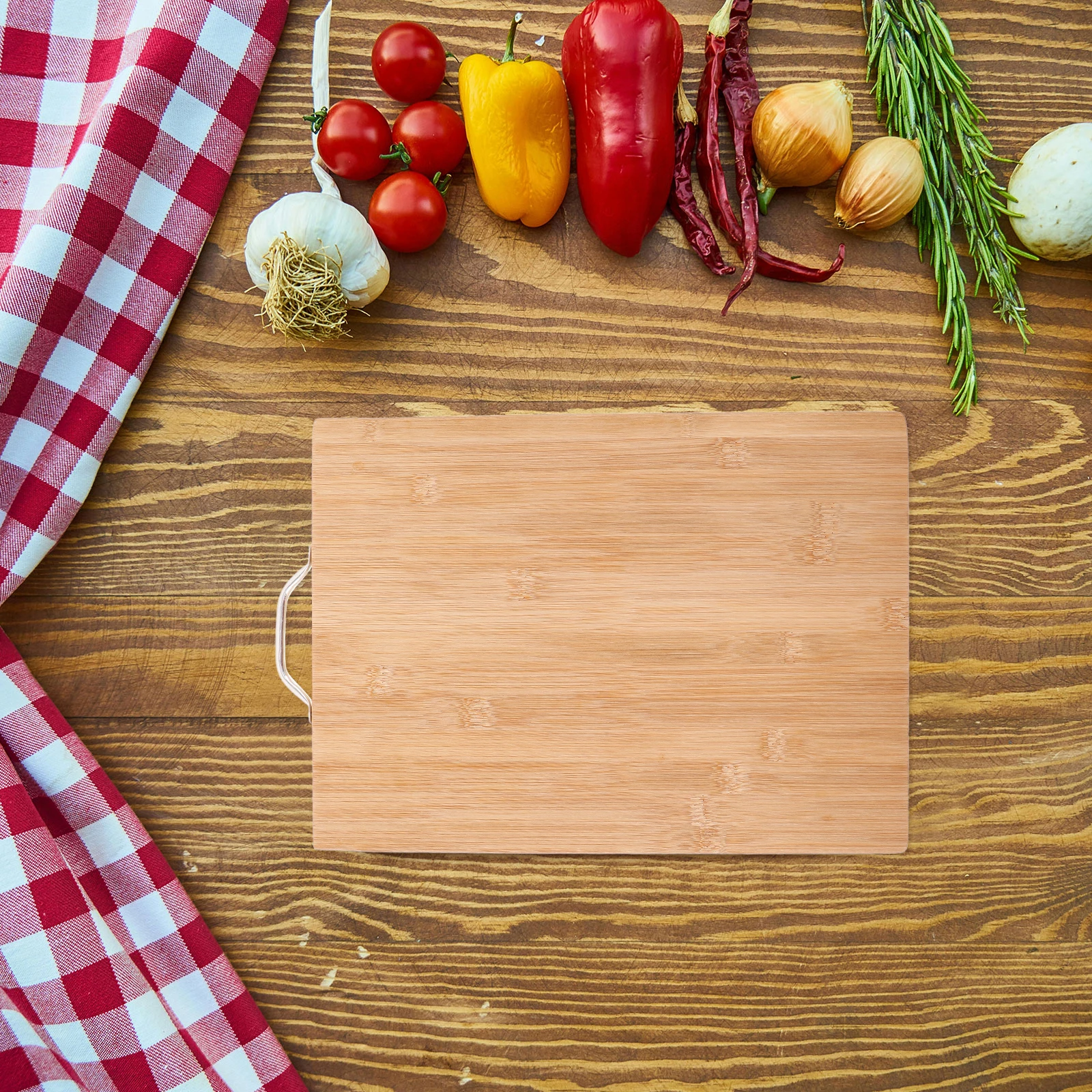 

Bamboo Cutting Board Large Dual-Sided Kitchen Chopping Board for Fruit Vegetable Meat Prep Anti-Bacterial Surface Easy Clean