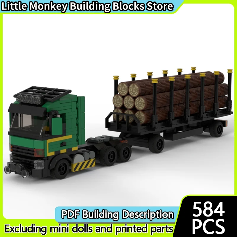 

City Car Model MOC Building Bricks City Forest Wood Transport Modular Technology Children Holiday Gifts Assemble Toys Suit