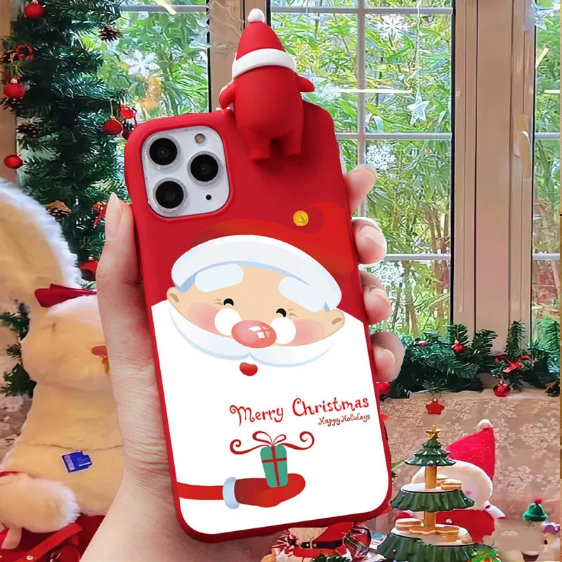 3D Santa Claus Reindeer Case For Samsung Galaxy A54 A34 A03S A02S A53 A32 A15 A25 A35 A55 A12 A22 A23 A14 A13 A24 A51 A05 A52