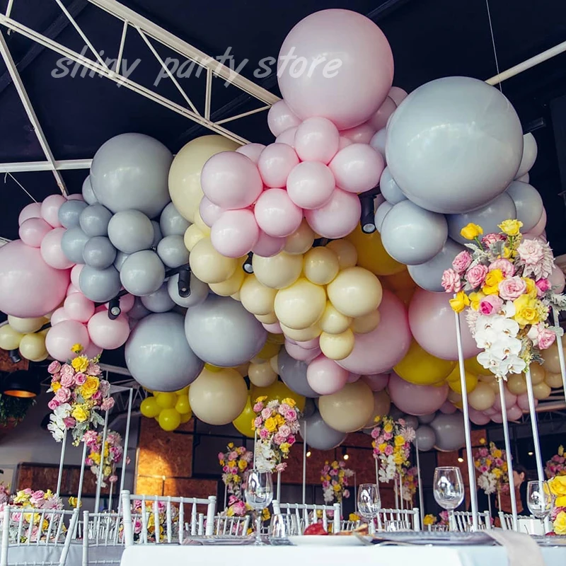 Thickened Matte Grey Balloon Colorful Macarone Latex Balloons Birthday Party Decoration Wedding Valentine\'s Day Room Decor Toys