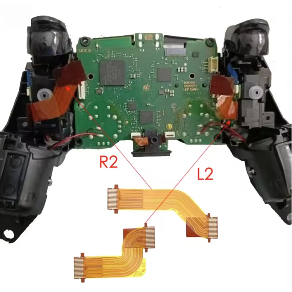 1/2/10Set  L1 L2 R1 R2 Trigger Button &18Pin Touchpad Ribbon Flex Cable For PS5 Controller BDM-010 020 030 Motor Connect Cable