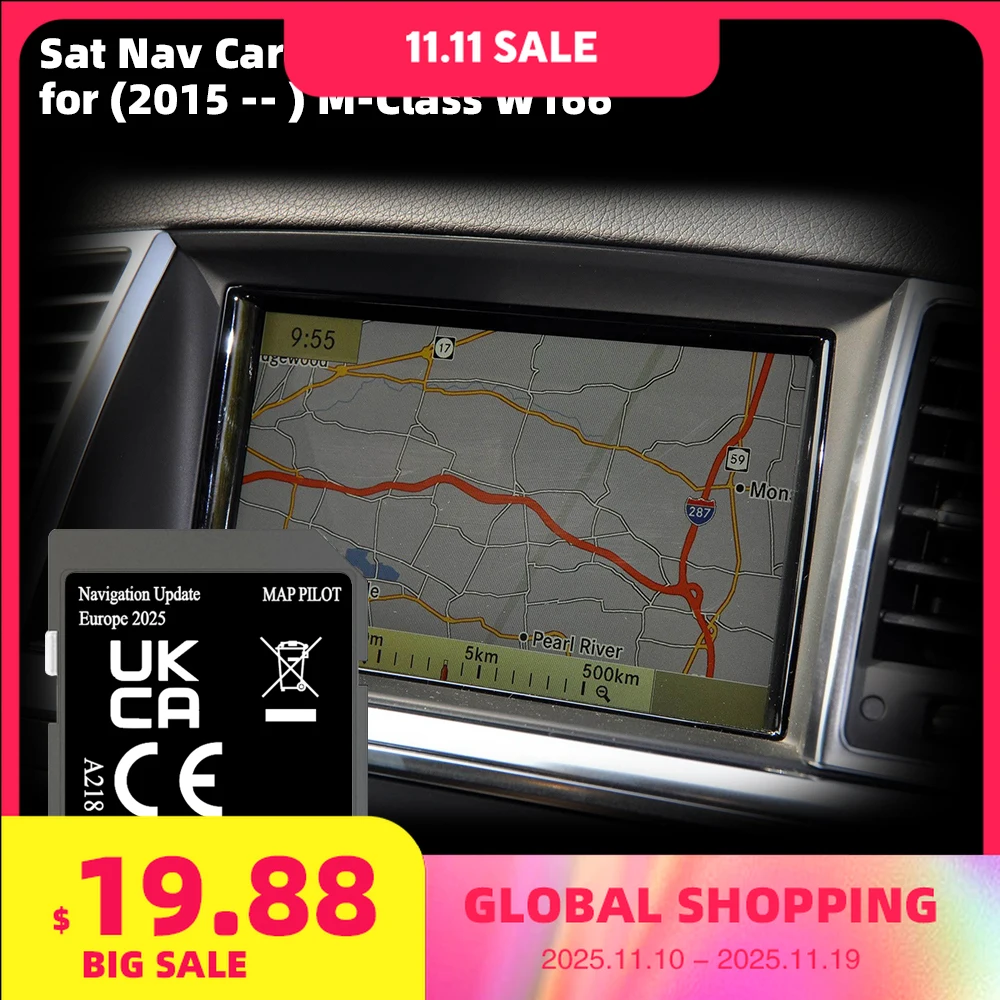 

A218 V19 Совместимость с M-CLASS (BR166 W166) Обложка Франция Польша Навигационная карта SD 32 ГБ