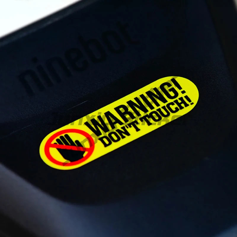 

WARNING DON'T TOUCH Warning Label Motorcycle Stickers for Motorbike Fuel Tank Helmet Electric Scooter Durable Vinyl Decals