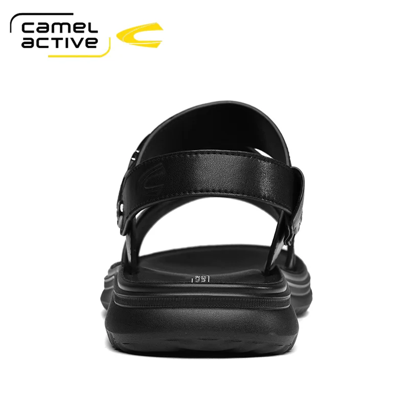 Camel Active New Outdoor Travel Men's Sandals Fashion Flexible Genuine Leather Shoes Men Sandals Soft Lightweight Beach Flat