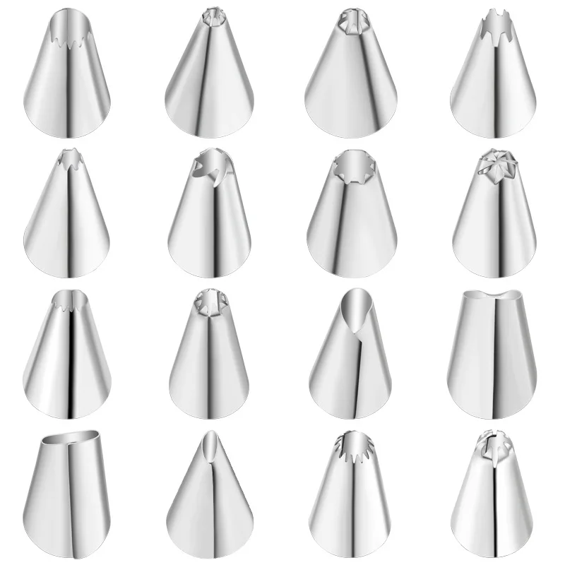 Diy Cake Decorating Icing  Piping Tips 24/48Pcs/set Pastry Cream Nozzles Cupcake Stainless steel Cake Baking Tools Accessories