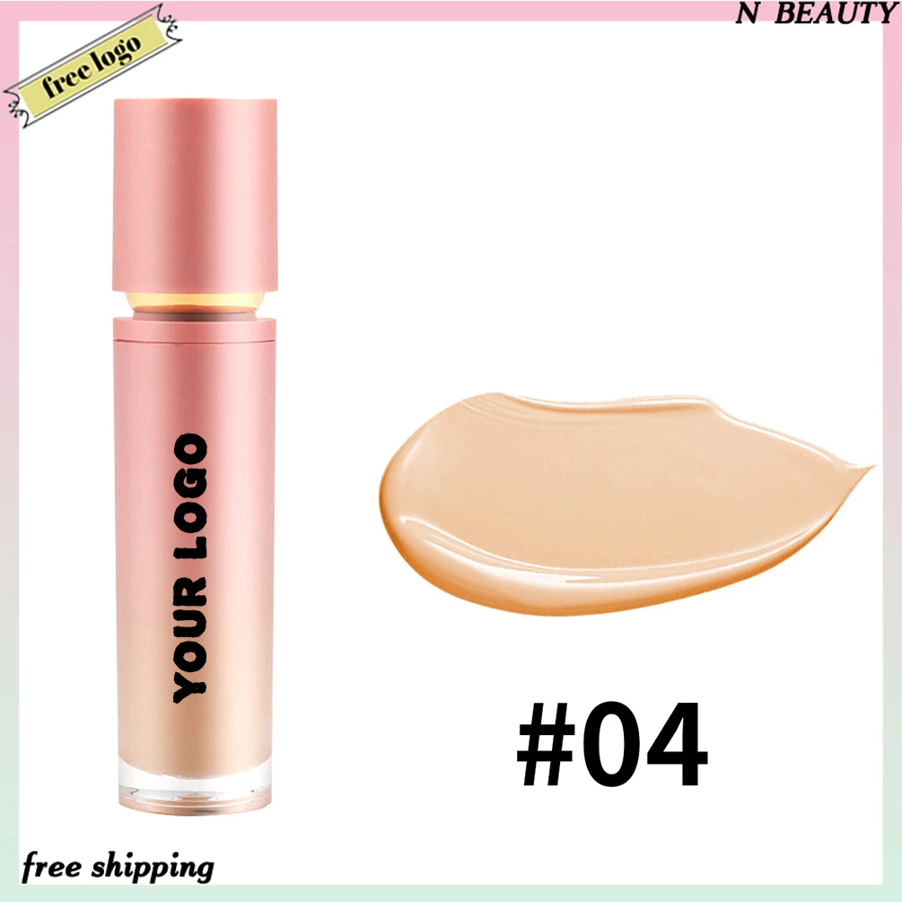 Private Label Liquid Concealer Custom Logo Black Pink White Tube Long-lasting Oil-control Natural Nude Face Makeup Wholesale