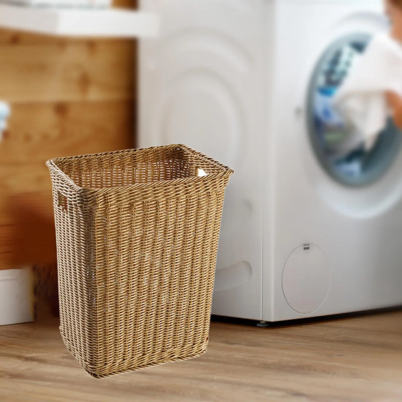 

Hotel Laundry Basket Storage Bins Home Use Versatile Portable Organizer Basket for Newspaper Books Towels Household Office